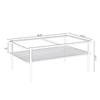 Table basse et tables d'appoint en verre trempé gris, ensemble 3 pièces, 4 à 6 personnes