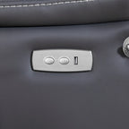 Fauteuil inclinable électrique en éco-cuir marron/noir avec massage et chauffage, pour 1 personne