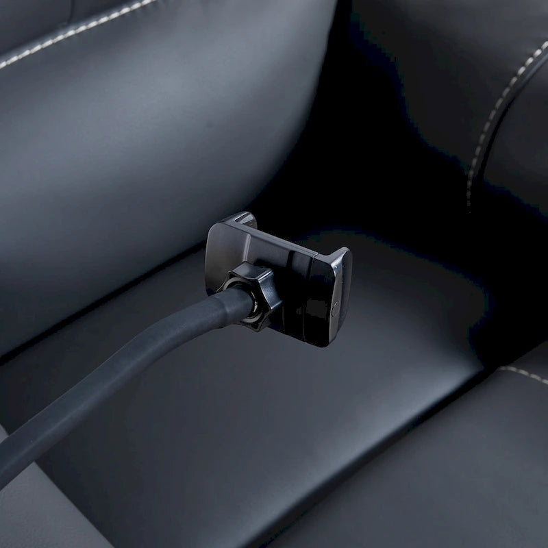 Fauteuil inclinable électrique en éco-cuir marron/noir avec massage et chauffage, pour 1 personne