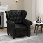Fauteuil inclinable capitonné une place noir