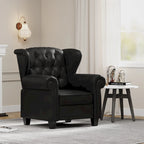 Fauteuil inclinable capitonné une place noir