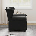 Fauteuil inclinable capitonné une place noir