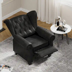 Fauteuil inclinable capitonné une place noir