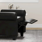 Fauteuil inclinable capitonné une place noir
