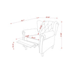 Fauteuil inclinable capitonné une place noir