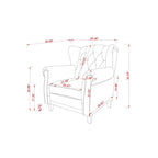 Fauteuil inclinable capitonné une place noir