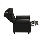 Fauteuil inclinable capitonné une place noir