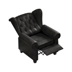 Fauteuil inclinable capitonné une place noir