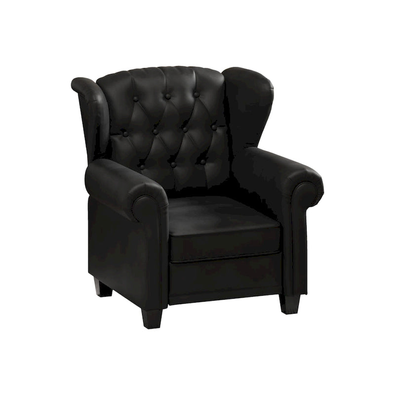 Fauteuil inclinable capitonné une place noir