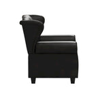 Fauteuil inclinable capitonné une place noir