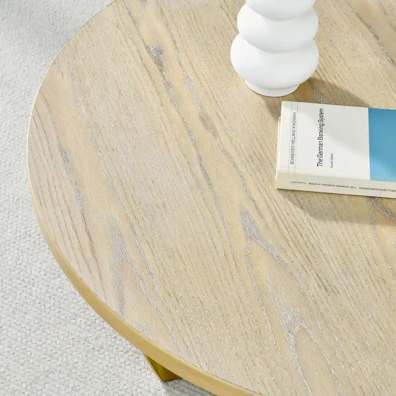 Table basse en chêne avec porte coulissante et rangement, 1 à 2 places assises