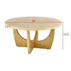Table basse en chêne avec porte coulissante et rangement, 1 à 2 places assises