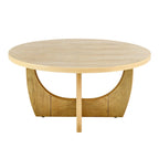 Table basse en chêne avec porte coulissante et rangement, 1 à 2 places assises