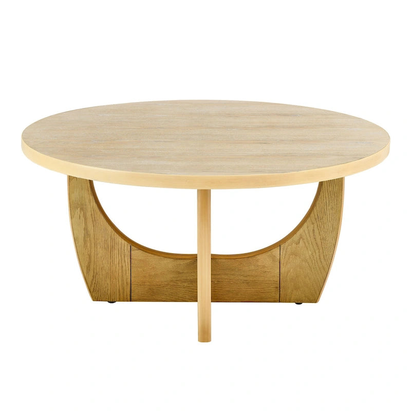 Table basse en chêne avec porte coulissante et rangement, 1 à 2 places assises