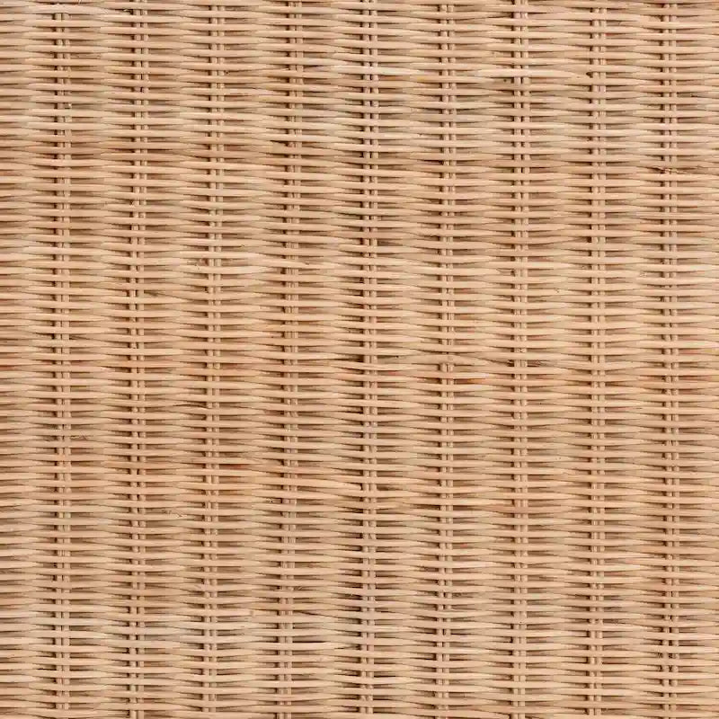 Table d'appoint en rotin brun naturel avec étagère — 1 personne