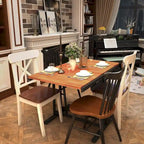 Table de salle à manger convertible en étagère en bois, 4 places