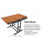 Table de salle à manger convertible en étagère en bois, 4 places