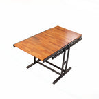 Table de salle à manger convertible en étagère en bois, 4 places