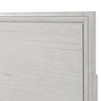 Lit en bois sculpté blanc rustique – Grand lit / Très grand lit