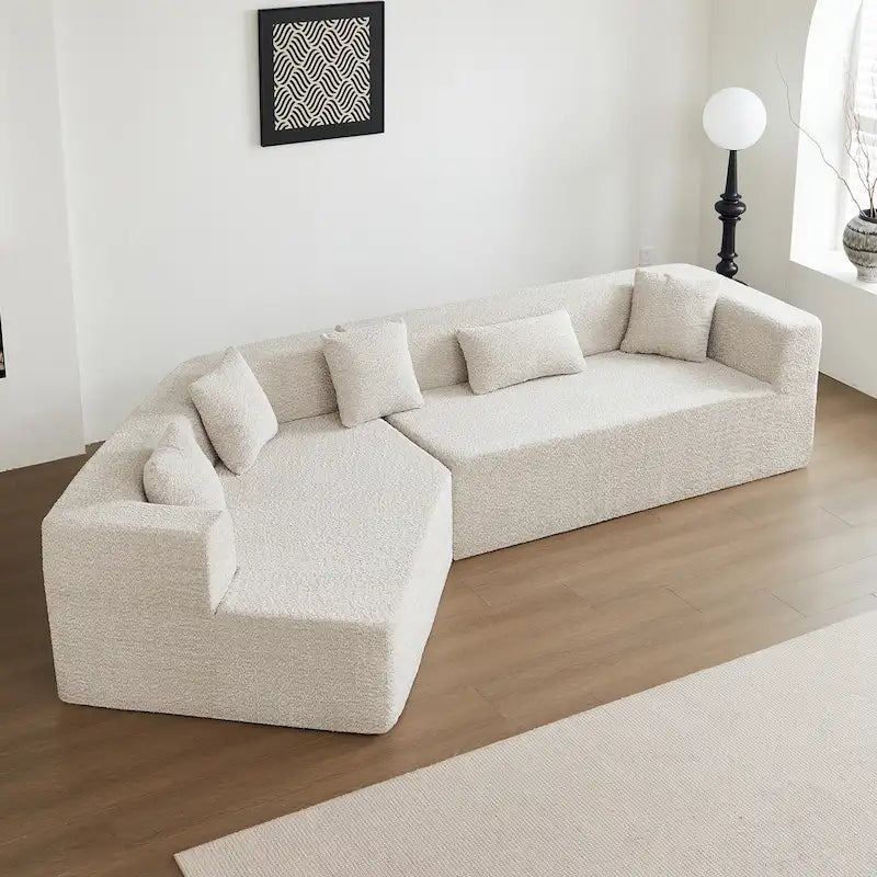 Canapé sectionnel modulable sans accoudoirs 2–3 places Émeraude/Kaki