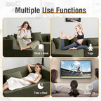 Canapé sectionnel modulable sans accoudoirs 2–3 places Émeraude/Kaki