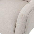 Fauteuil à dossier haut et oreilles, capitonné, une place — Gris / Bleu sarcelle / Blé