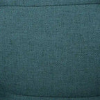 Fauteuil à dossier haut et oreilles, capitonné, une place — Gris / Bleu sarcelle / Blé