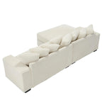 Canapé d'angle en velours côtelé avec méridienne à gauche, 3 places – Noir / Gris / Beige / Vert