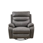 Fauteuil inclinable, pivotant et berçant motorisé, une place, jaune/brun/gris