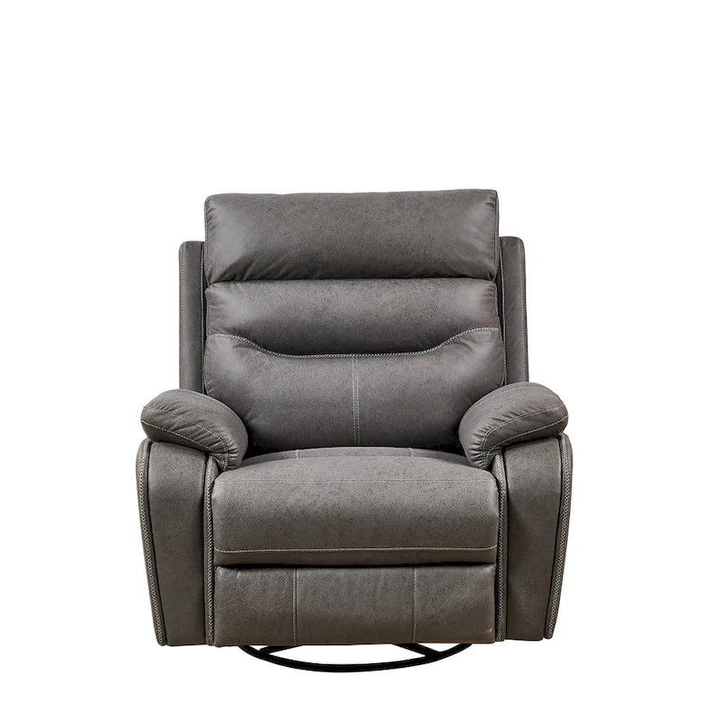 Fauteuil inclinable, pivotant et berçant motorisé, une place, jaune/brun/gris