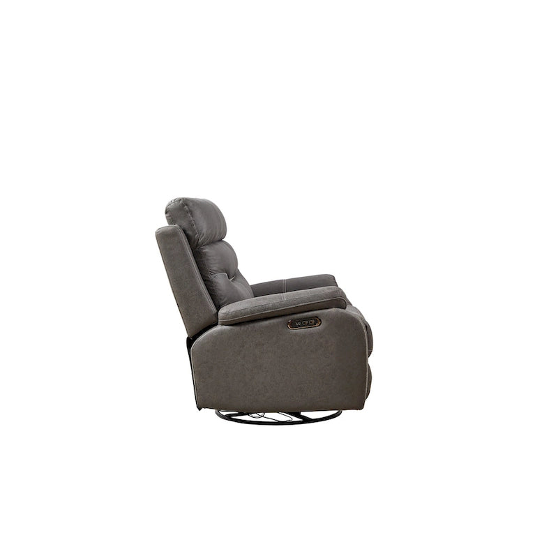 Fauteuil inclinable, pivotant et berçant motorisé, une place, jaune/brun/gris