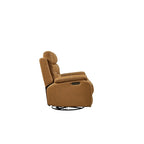 Fauteuil inclinable, pivotant et berçant motorisé, une place, jaune/brun/gris