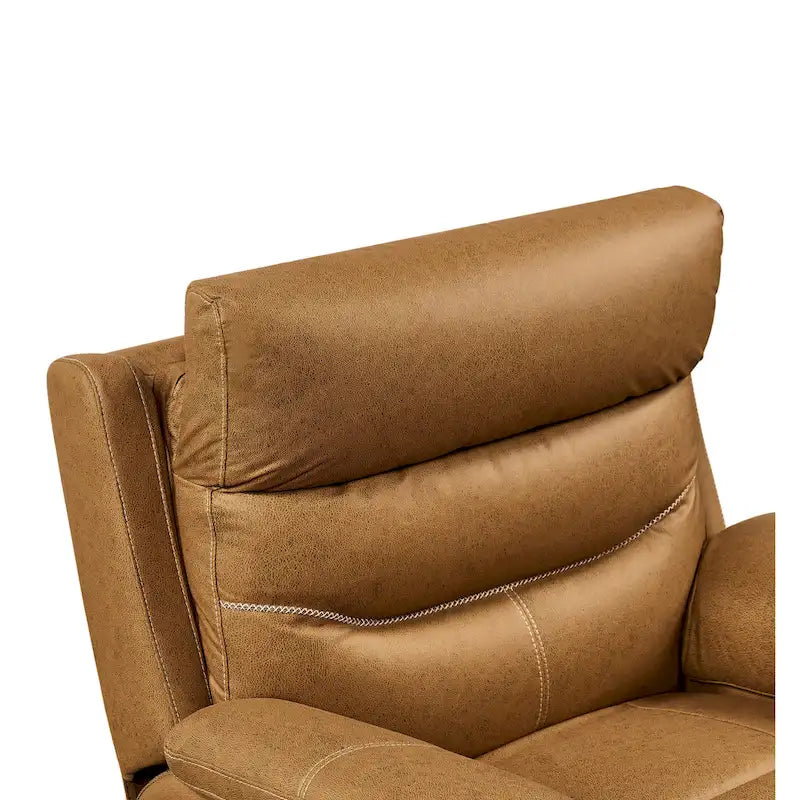 Fauteuil inclinable, pivotant et berçant motorisé, une place, jaune/brun/gris