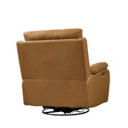 Fauteuil inclinable, pivotant et berçant motorisé, une place, jaune/brun/gris