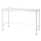 Bureau standard en acier au carbone blanc/noir – Pour 1 personne