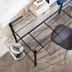 Bureau standard en acier au carbone blanc/noir – Pour 1 personne