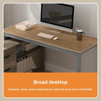 Bureau d'angle en L pour ordinateur de 140 cm avec tiroirs | Chêne / Gris-brun / Marron foncé / Noir / Blanc | 1 personne