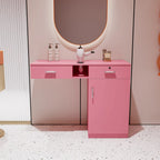 Station de salon murale 1 personne rose/blanc