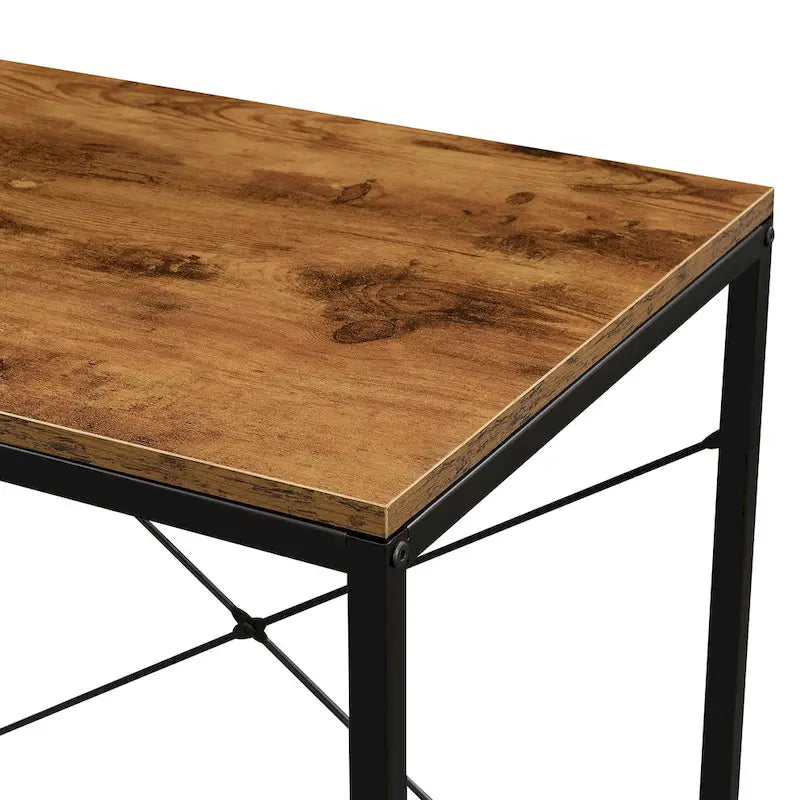 Bureau à étagères 4 niveaux, chêne clair/blanc/bois grange/gris anthracite, 1 personne