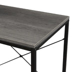 Bureau à étagères 4 niveaux, chêne clair/blanc/bois grange/gris anthracite, 1 personne