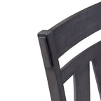 Chaise d'appoint à dossier croisillon Espresso / gris patiné, ensemble de 2