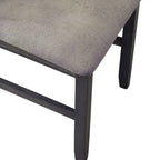 Chaise d'appoint à dossier croisillon Espresso / gris patiné, ensemble de 2