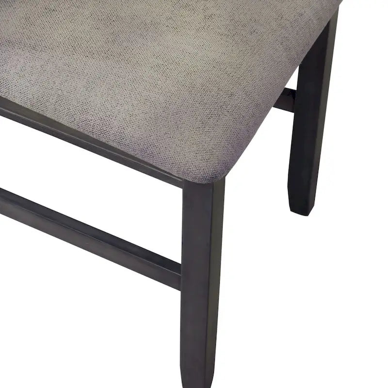 Chaise d'appoint à dossier croisillon Espresso / gris patiné, ensemble de 2