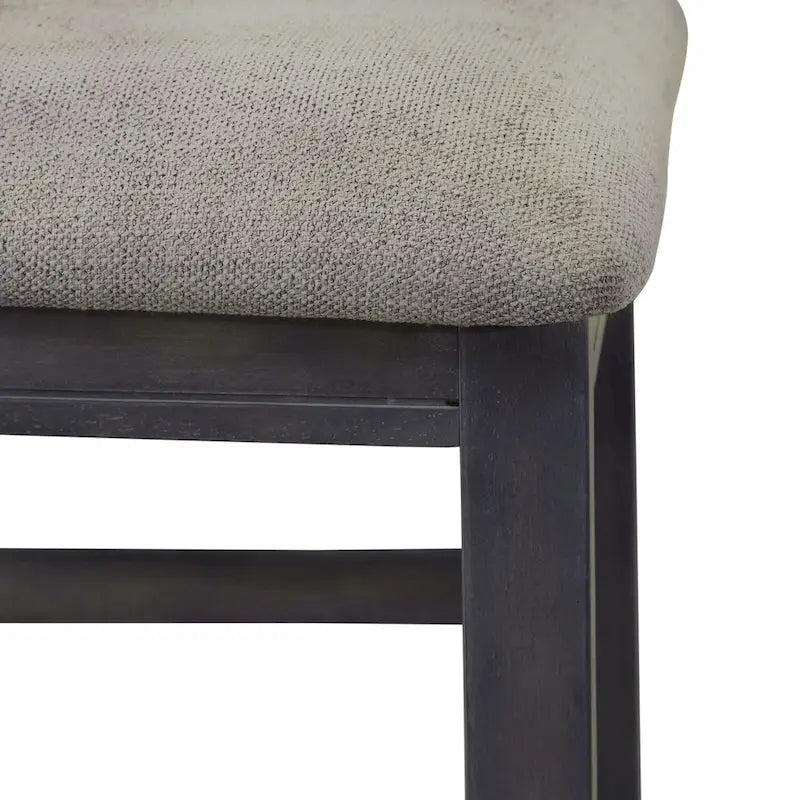 Chaise d'appoint à dossier croisillon Espresso / gris patiné, ensemble de 2