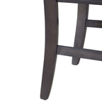Chaise d'appoint à dossier croisillon Espresso / gris patiné, ensemble de 2