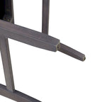 Chaise d'appoint à dossier croisillon Espresso / gris patiné, ensemble de 2