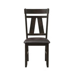 Chaise d'appoint à dossier croisillon Espresso / gris patiné, ensemble de 2