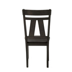 Chaise d'appoint à dossier croisillon Espresso / gris patiné, ensemble de 2