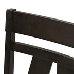 Chaise d'appoint à dossier croisillon Espresso / gris patiné, ensemble de 2