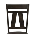 Chaise d'appoint à dossier croisillon Espresso / gris patiné, ensemble de 2